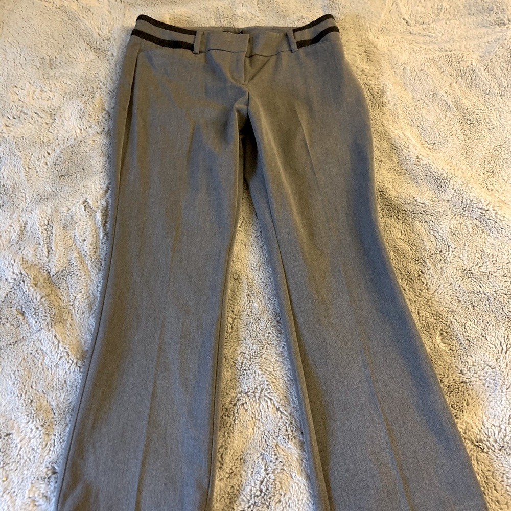 Grey Work Pants with Black Accent - NY and Co